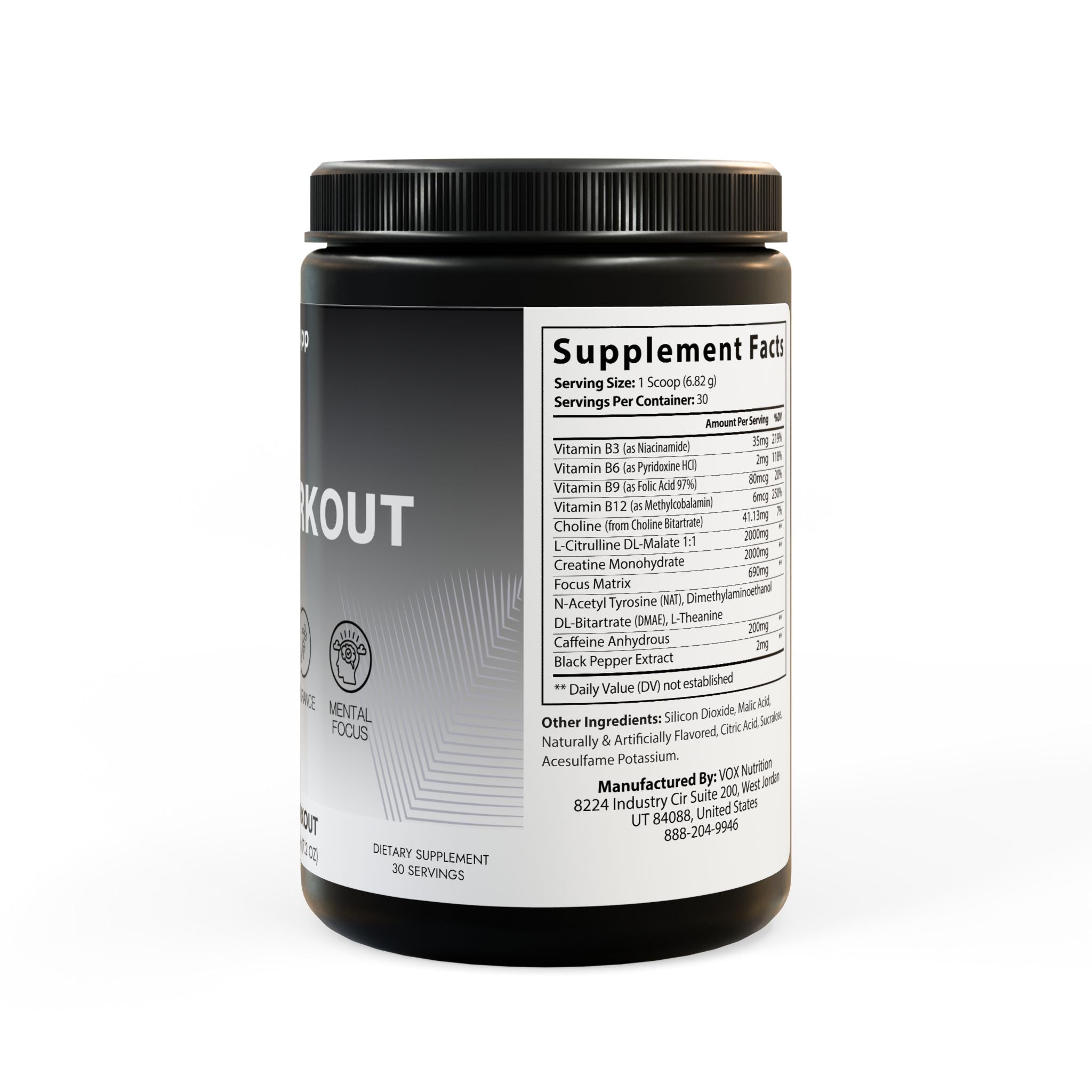 Pre-Workout Supplement, Fruit Punch (204g, 7.1oz)