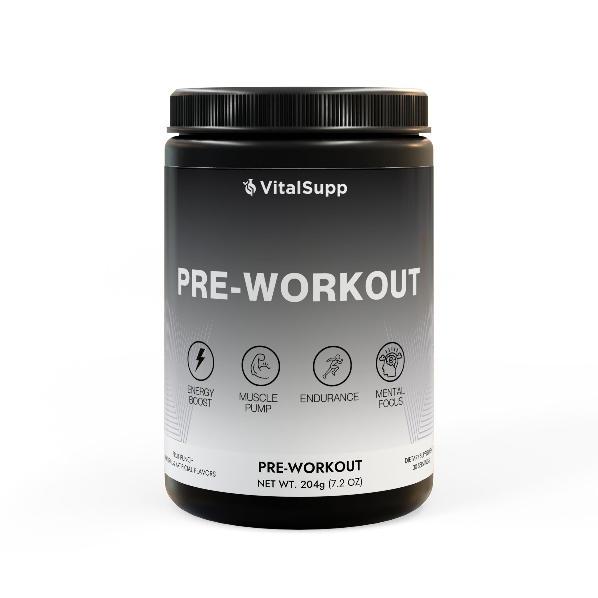 Pre-Workout Supplement, Fruit Punch (204g, 7.1oz)